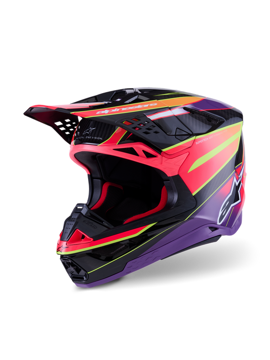 Casco Alpinestars Supertech M10 MIPS® Era - Gloss Pink/Violet/Yellow Fluo