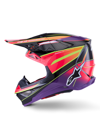 Casco Alpinestars Supertech M10 MIPS® Era - Gloss Pink/Violet/Yellow Fluo