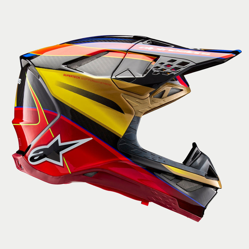 Casco Alpinetars Supertech M10 Era MIPS® - Gloss Gold/Yellow/Rio Red