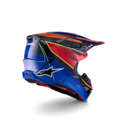 Casco Alpinestars Supertech M10 MIPS Era - Gloss Blue/Red/Yellow Fluo