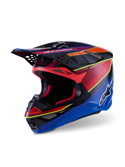 Casco Alpinestars Supertech M10 MIPS® Era - Gloss Blue/Red/Yellow Fluo