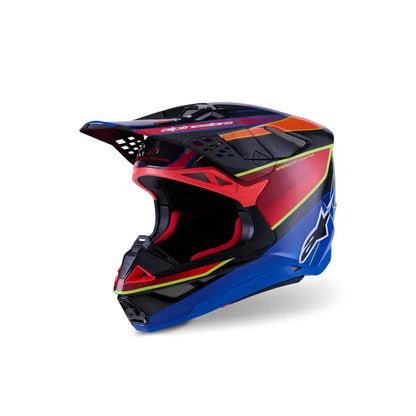 Casco Alpinestars Supertech M10 MIPS Era - Gloss Blue/Red/Yellow Fluo