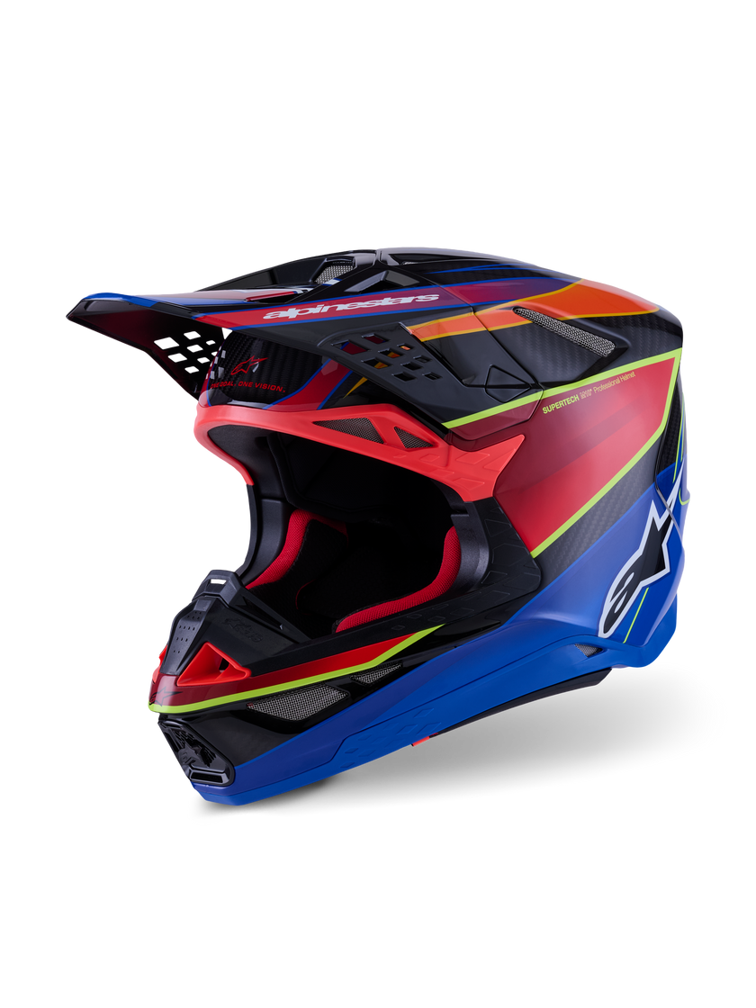 Casco Alpinestars Supertech M10 MIPS Era - Gloss Blue/Red/Yellow Fluo