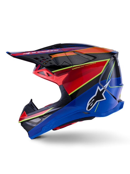 Casco Alpinestars Supertech M10 MIPS® Era - Gloss Blue/Red/Yellow Fluo