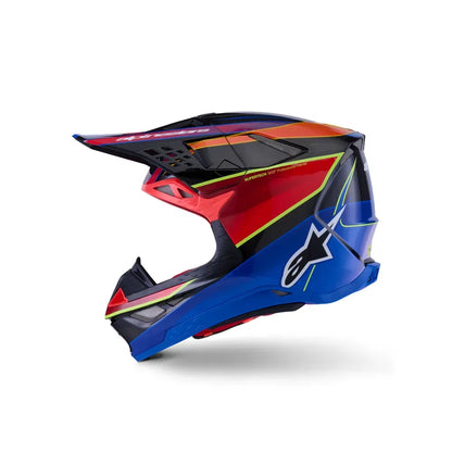 Casco Alpinestars Supertech M10 MIPS Era - Gloss Blue/Red/Yellow Fluo