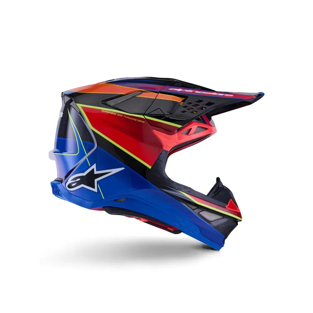 Casco Alpinestars Supertech M10 MIPS Era - Gloss Blue/Red/Yellow Fluo