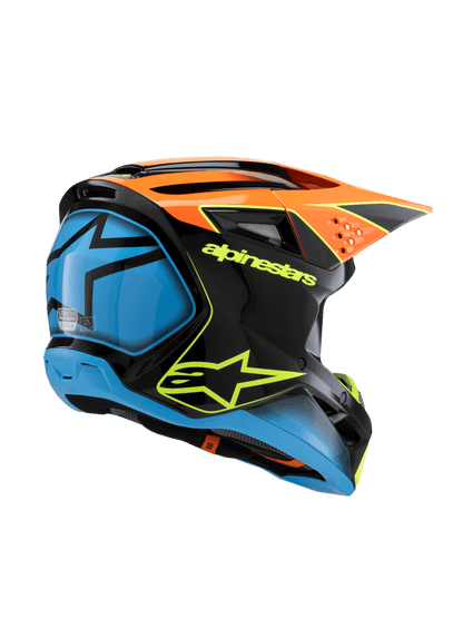 Casco para niño Alpinestars SM3 Helmet Fray - Gloss Black/Orange/Yellow Fluo