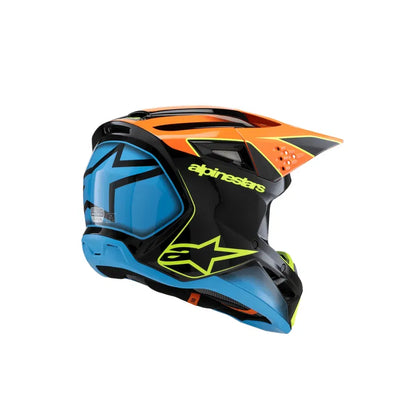 Casco para niño Alpinestars SM3 Helmet Fray - Gloss Black/Orange/Yellow Fluo