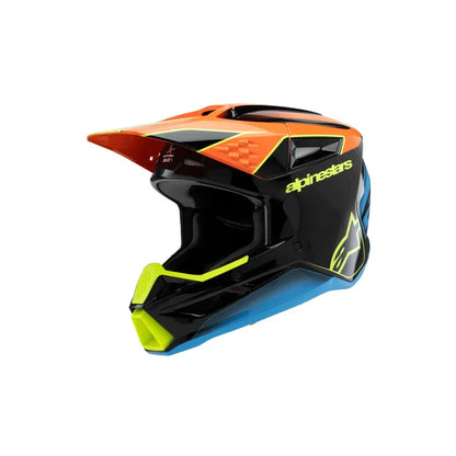 Casco para niño Alpinestars SM3 Helmet Fray - Gloss Black/Orange/Yellow Fluo