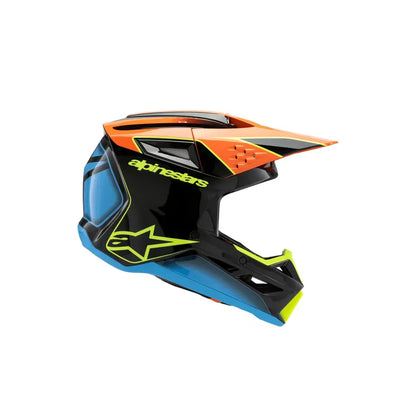 Casco para niño Alpinestars SM3 Helmet Fray - Gloss Black/Orange/Yellow Fluo