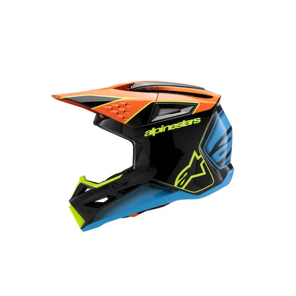 Casco para niño Alpinestars SM3 Helmet Fray - Gloss Black/Orange/Yellow Fluo