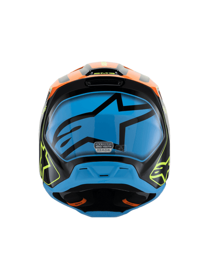 Casco para niño Alpinestars SM3 Helmet Fray - Gloss Black/Orange/Yellow Fluo