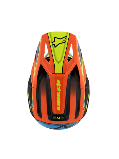 Casco para niño Alpinestars SM3 Helmet Fray - Gloss Black/Orange/Yellow Fluo