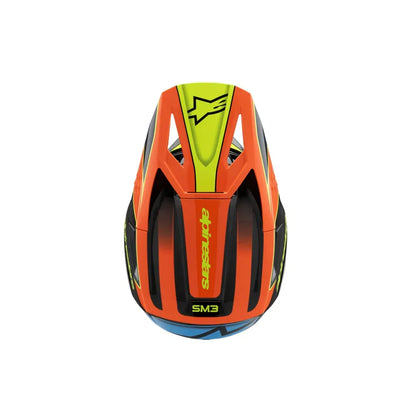 Casco para niño Alpinestars SM3 Helmet Fray - Gloss Black/Orange/Yellow Fluo