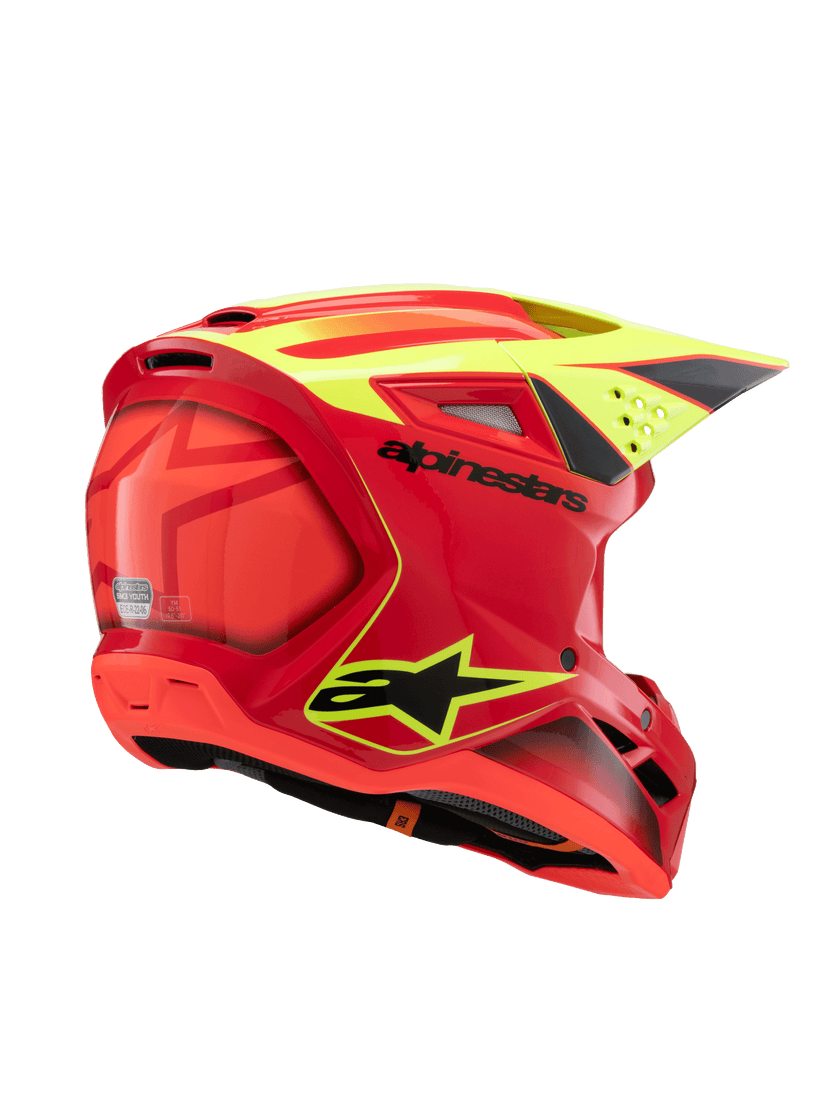 Casco para niño Alpinestars SM3 Helmet Fray - Gloss Red/Yellow Fluo/Black