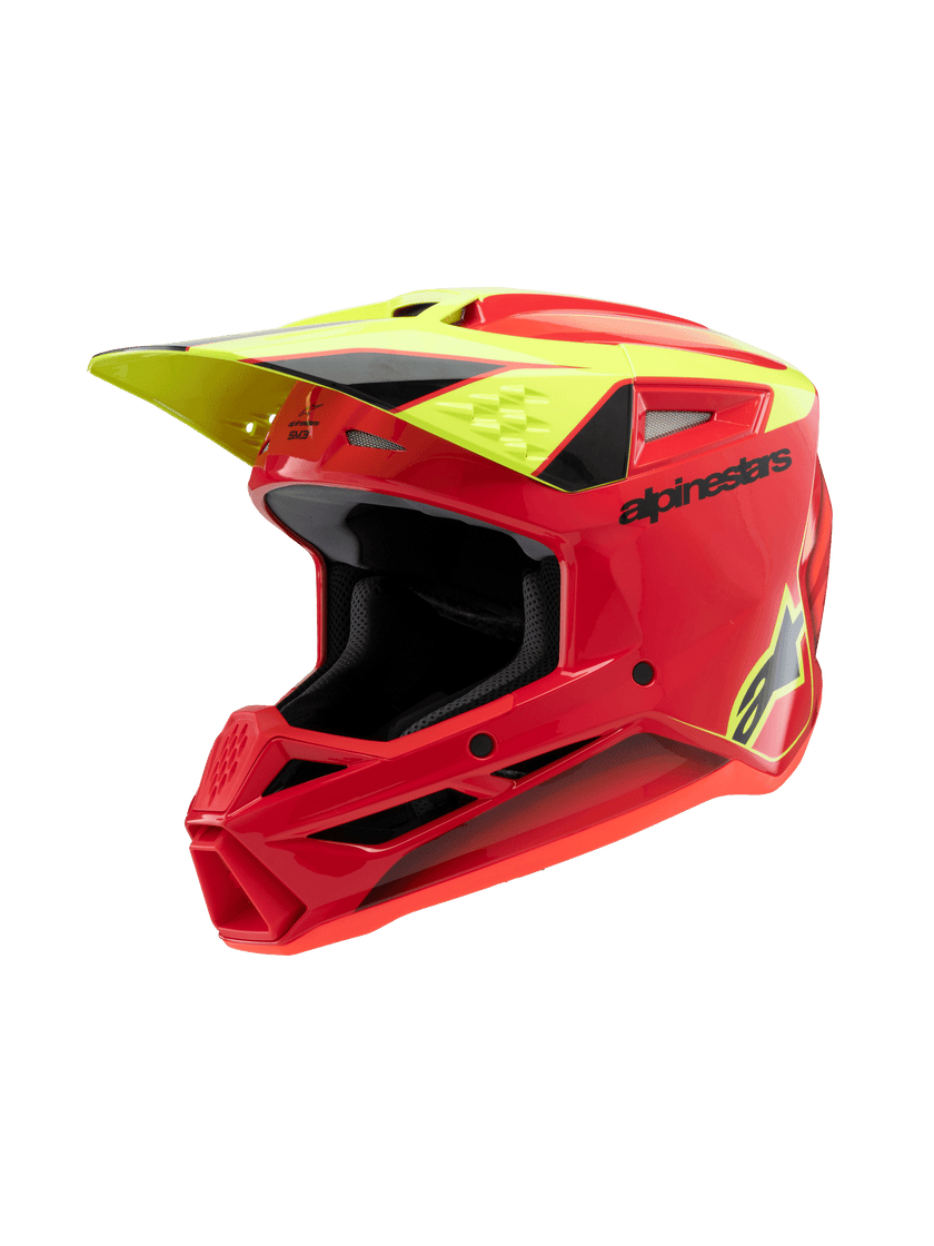 Casco para niño Alpinestars SM3 Helmet Fray - Gloss Red/Yellow Fluo/Black