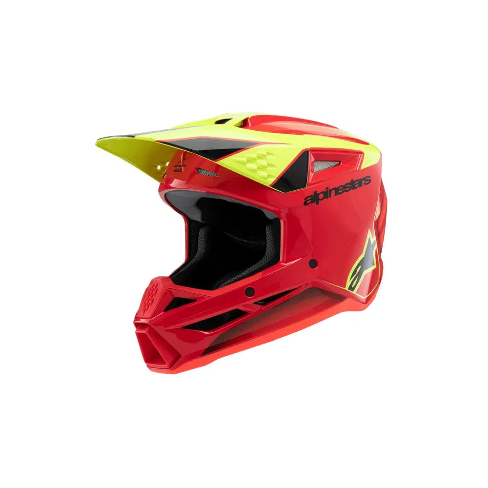Casco para niño Alpinestars SM3 Helmet Fray - Gloss Red/Yellow Fluo/Black