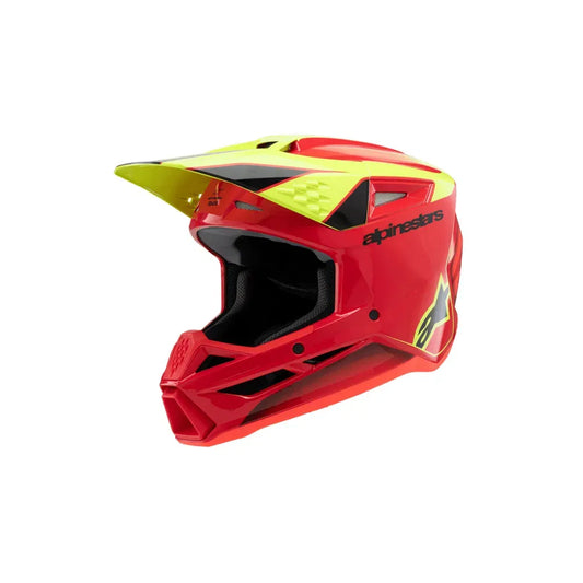 Casco para niño Alpinestars SM3 Helmet Fray - Gloss Red/Yellow Fluo/Black