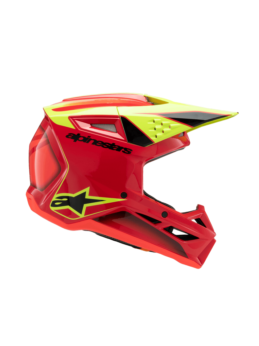 Casco para niño Alpinestars SM3 Helmet Fray - Gloss Red/Yellow Fluo/Black