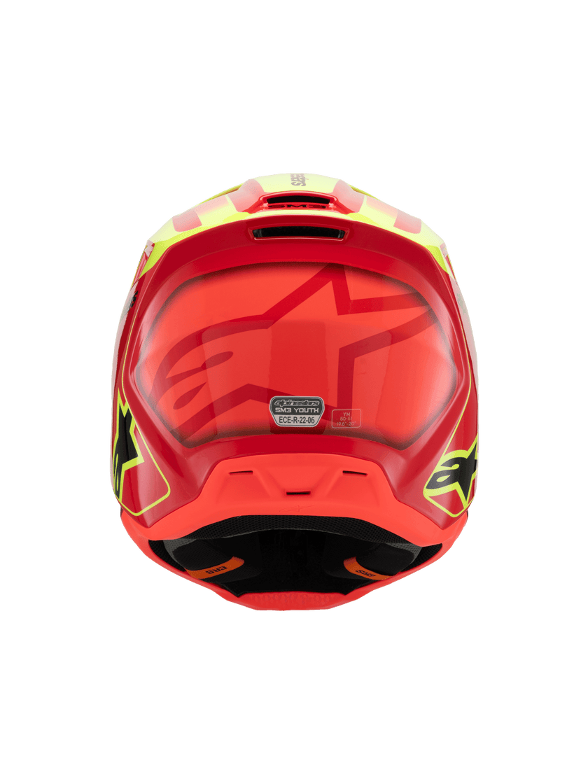 Casco para niño Alpinestars SM3 Helmet Fray - Gloss Red/Yellow Fluo/Black