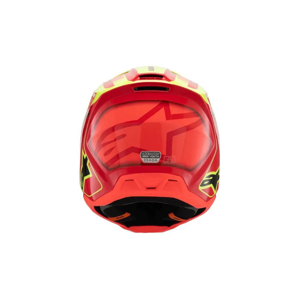 Casco para niño Alpinestars SM3 Helmet Fray - Gloss Red/Yellow Fluo/Black