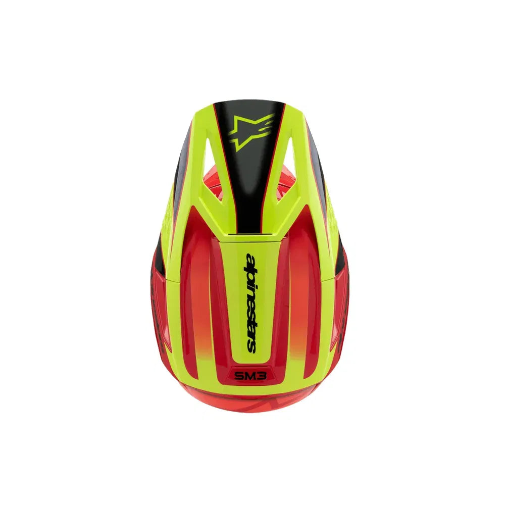 Casco para niño Alpinestars SM3 Helmet Fray - Gloss Red/Yellow Fluo/Black