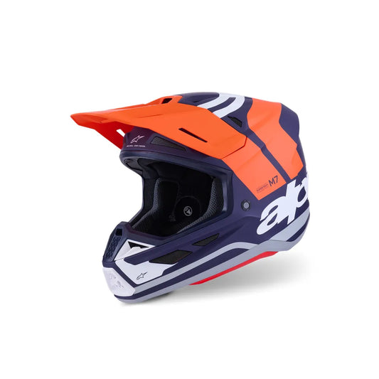Casco Alpinestars SM7 Core - Matte Orange/Blue