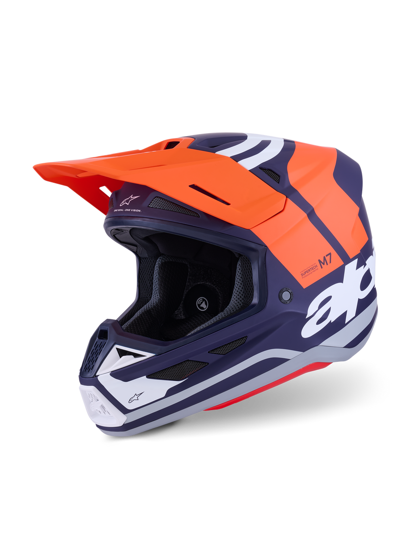 Casco Alpinestars SM7 Core - Matte Orange/Blue