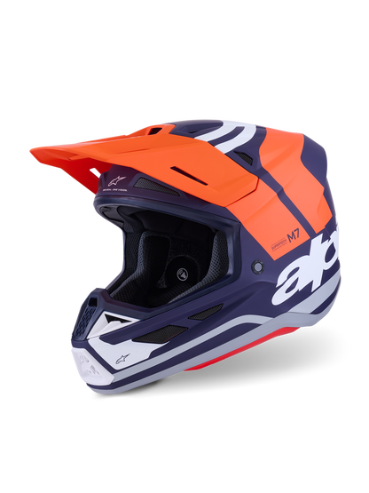 Casco Alpinestars SM7 Core - Matte Orange/Blue