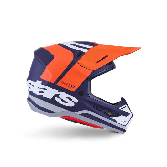 Casco Alpinestars SM7 Core - Matte Orange/Blue