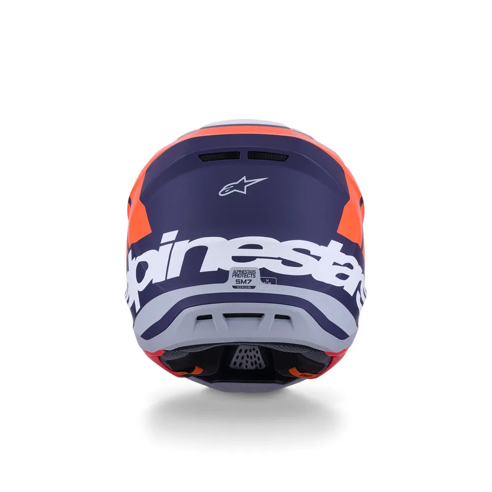 Casco Alpinestars SM7 Core - Matte Orange/Blue