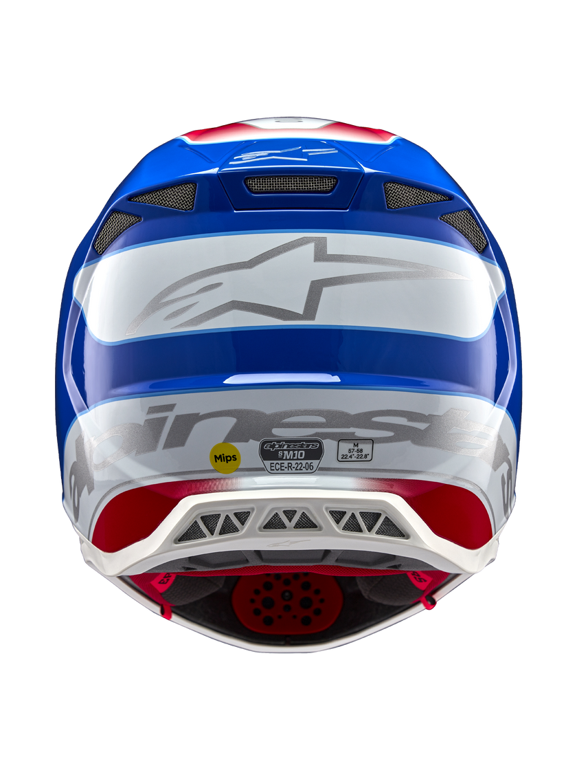 Casco Alpinestars Supertech M10 Aeon MIPS® - Gloss Bright Red/Blue