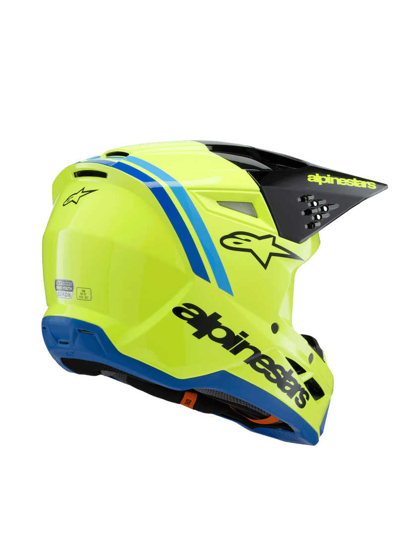Casco para niño Alpinestars SM3 Radium - Gloss Yellow Fluo/Black/Blue