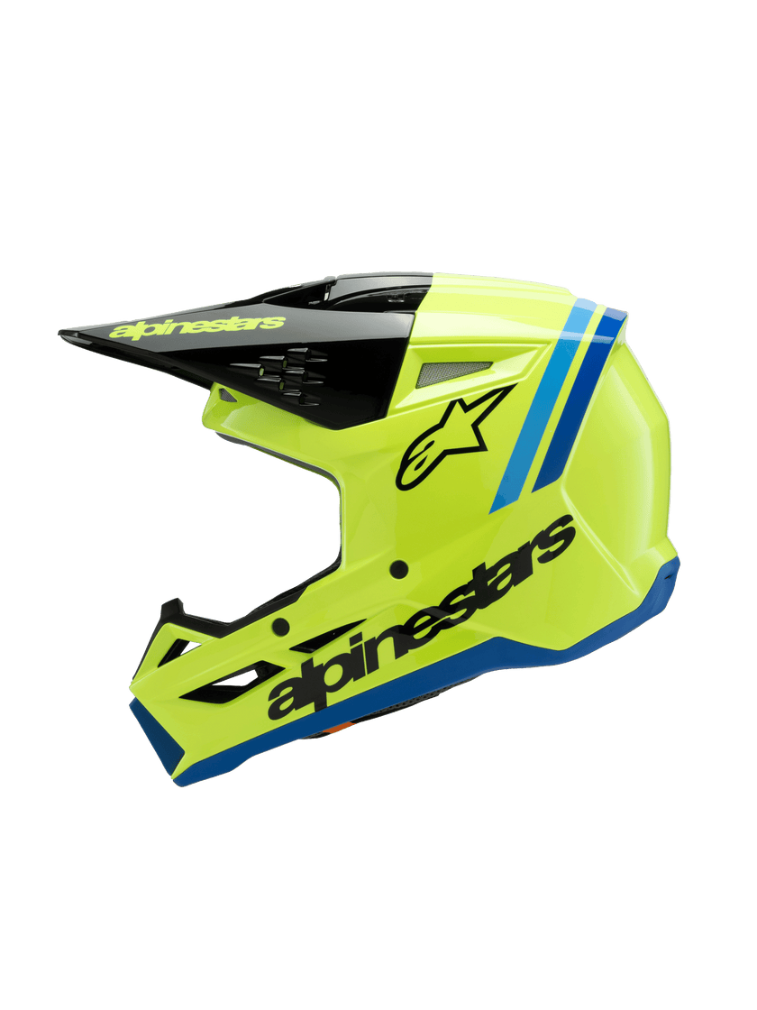 Casco para niño Alpinestars SM3 Radium - Gloss Yellow Fluo/Black/Blue