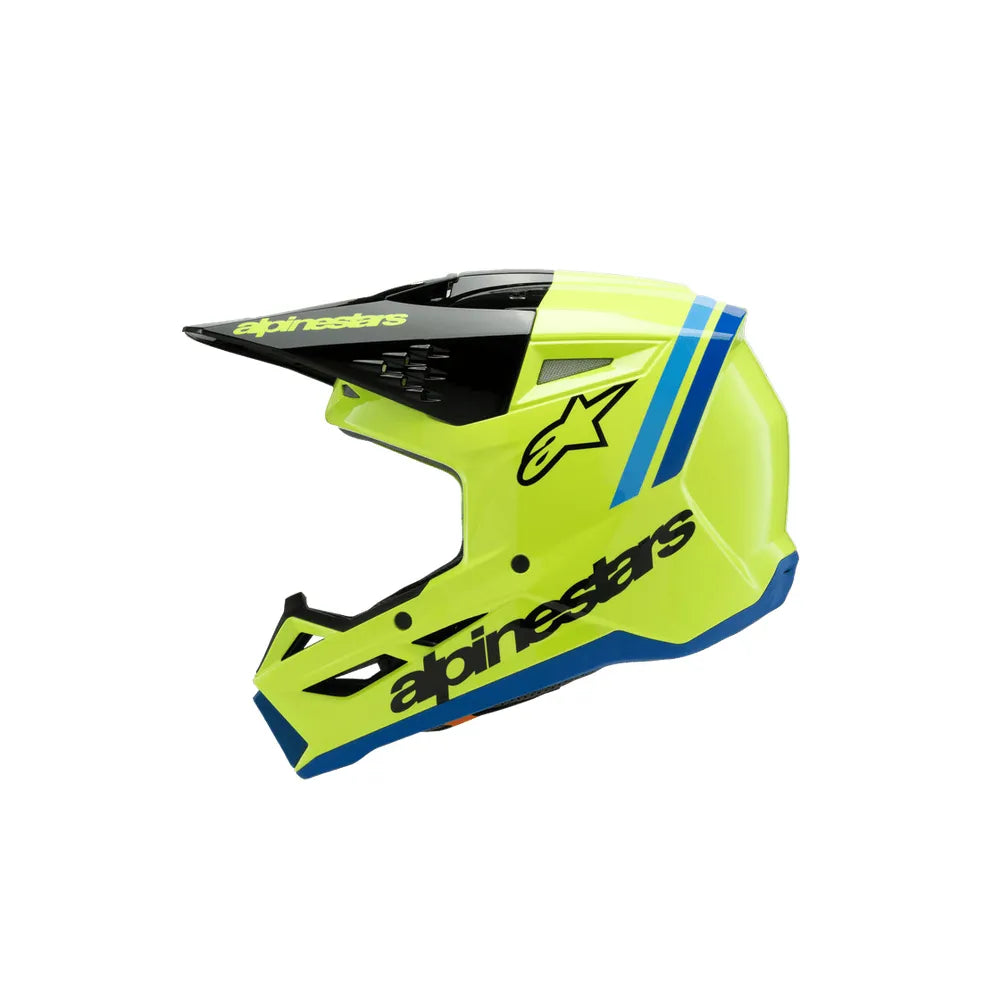 Casco para niño Alpinestars SM3 Radium - Gloss Yellow Fluo/Black/Blue