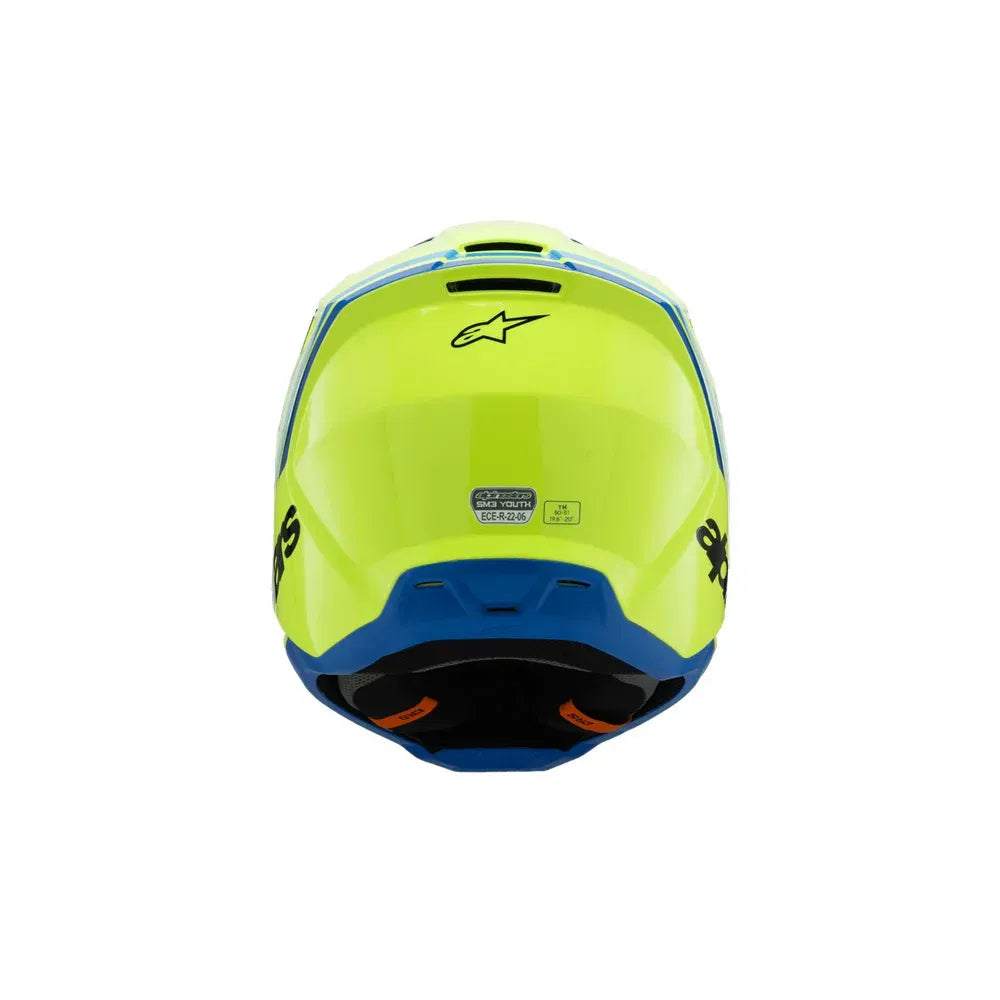 Casco para niño Alpinestars SM3 Radium - Gloss Yellow Fluo/Black/Blue