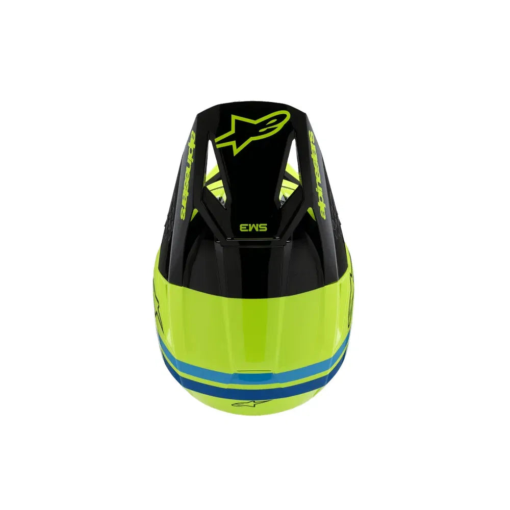 Casco para niño Alpinestars SM3 Radium - Gloss Yellow Fluo/Black/Blue