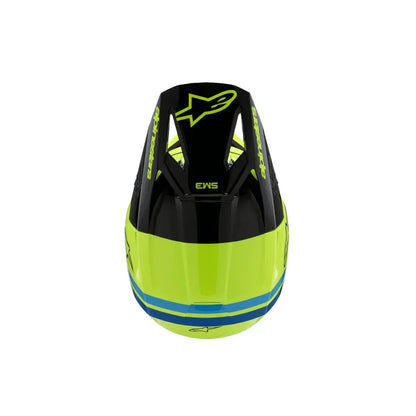 Casco para niño Alpinestars SM3 Radium - Gloss Yellow Fluo/Black/Blue