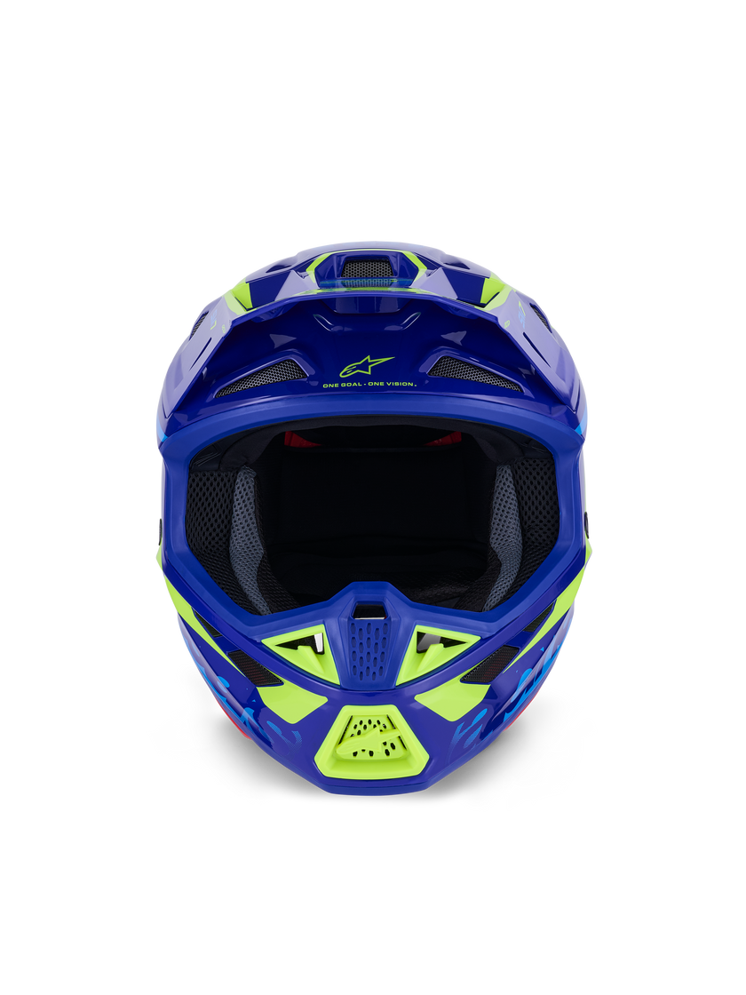 Casco Alpinestars SM7 Deed - Gloss Blue/Yellow Fluo