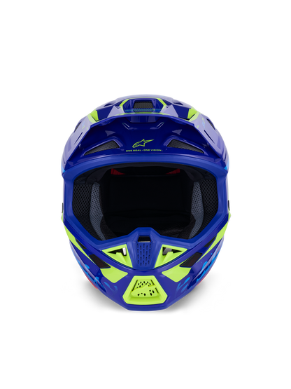 Casco Alpinestars SM7 Deed - Gloss Blue/Yellow Fluo