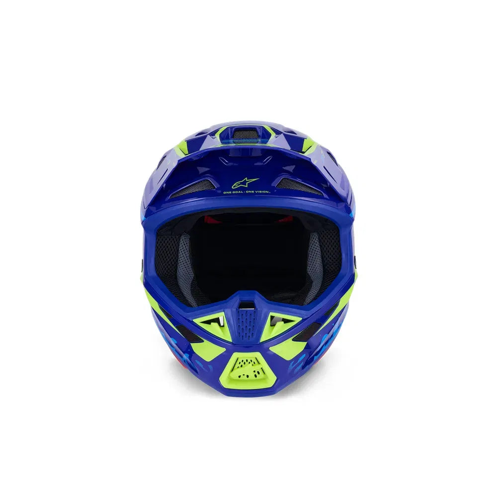 Casco Alpinestars SM7 Deed - Gloss Blue/Yellow Fluo