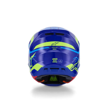 Casco Alpinestars SM7 Deed - Gloss Blue/Yellow Fluo