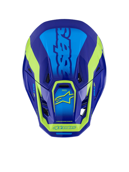 Casco Alpinestars SM7 Deed - Gloss Blue/Yellow Fluo