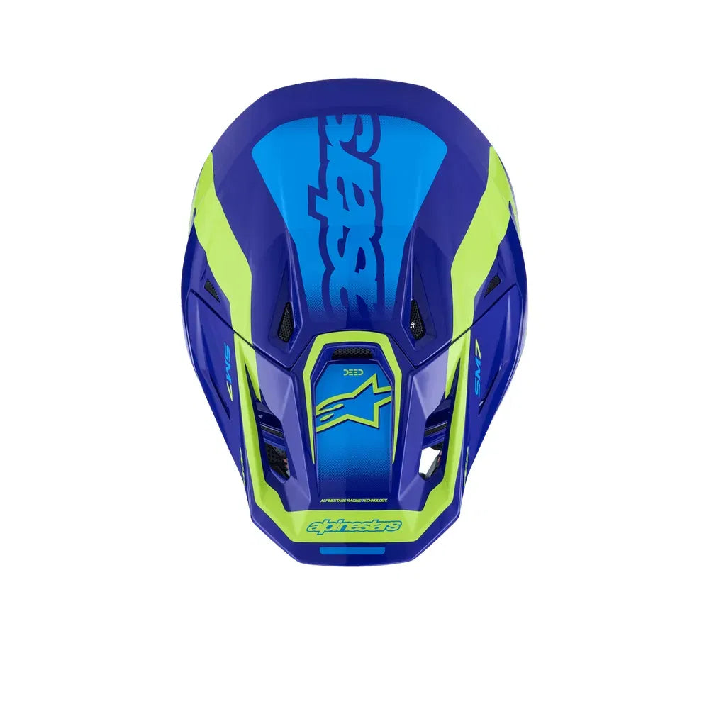 Casco Alpinestars SM7 Deed - Gloss Blue/Yellow Fluo