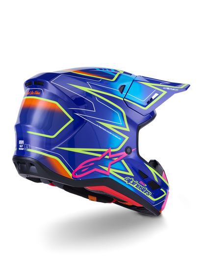 Casco Alpinestars SM7 Cast - Gloss/Blue/Pink/Yellow Fluo