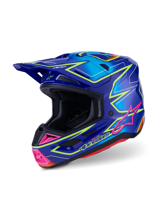 Casco Alpinestars SM7 Cast - Gloss/Blue/Pink/Yellow Fluo
