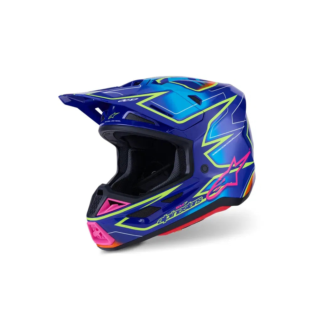 Casco Alpinestars SM7 Cast - Gloss/Blue/Pink/Yellow Fluo