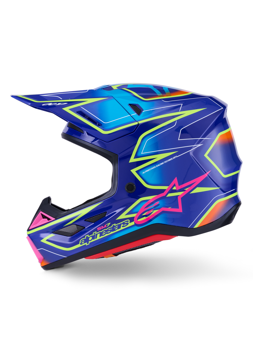 Casco Alpinestars SM7 Cast - Gloss/Blue/Pink/Yellow Fluo