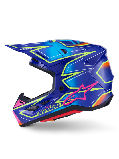 Casco Alpinestars SM7 Cast - Gloss/Blue/Pink/Yellow Fluo