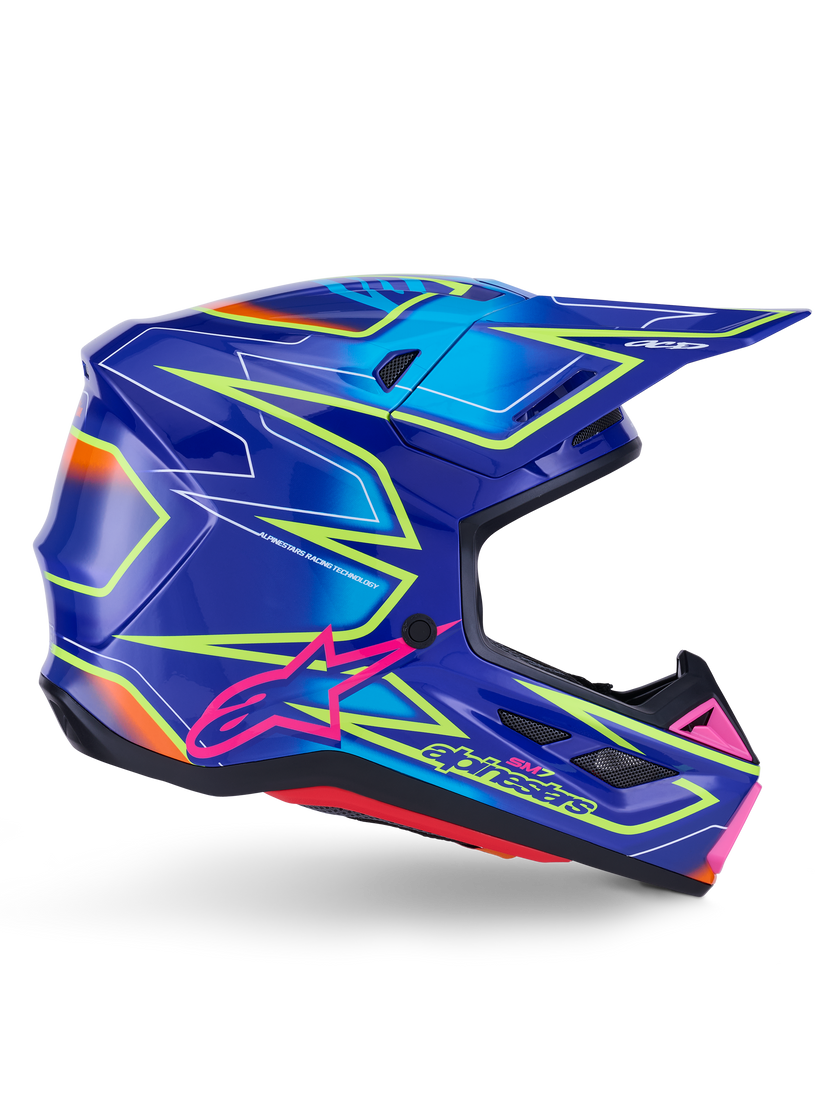 Casco Alpinestars SM7 Cast - Gloss/Blue/Pink/Yellow Fluo